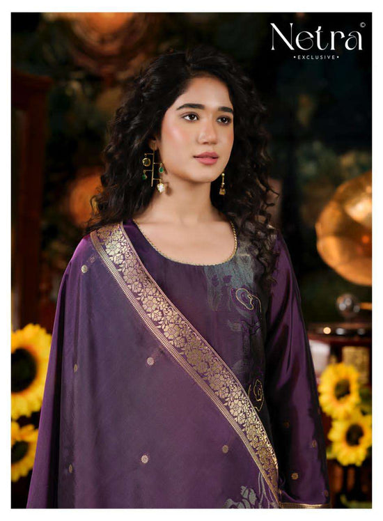 Netra Exclusive Hiva Woven Silk Jacquard Pakistani Suit