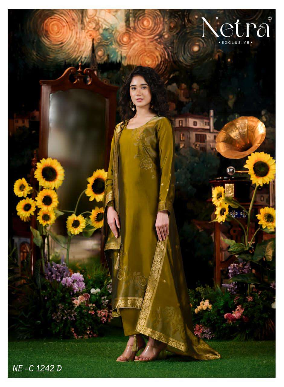 Netra Exclusive Hiva Woven Silk Jacquard Pakistani Suit