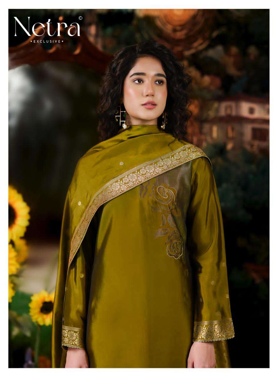 Netra Exclusive Hiva Woven Silk Jacquard Pakistani Suit