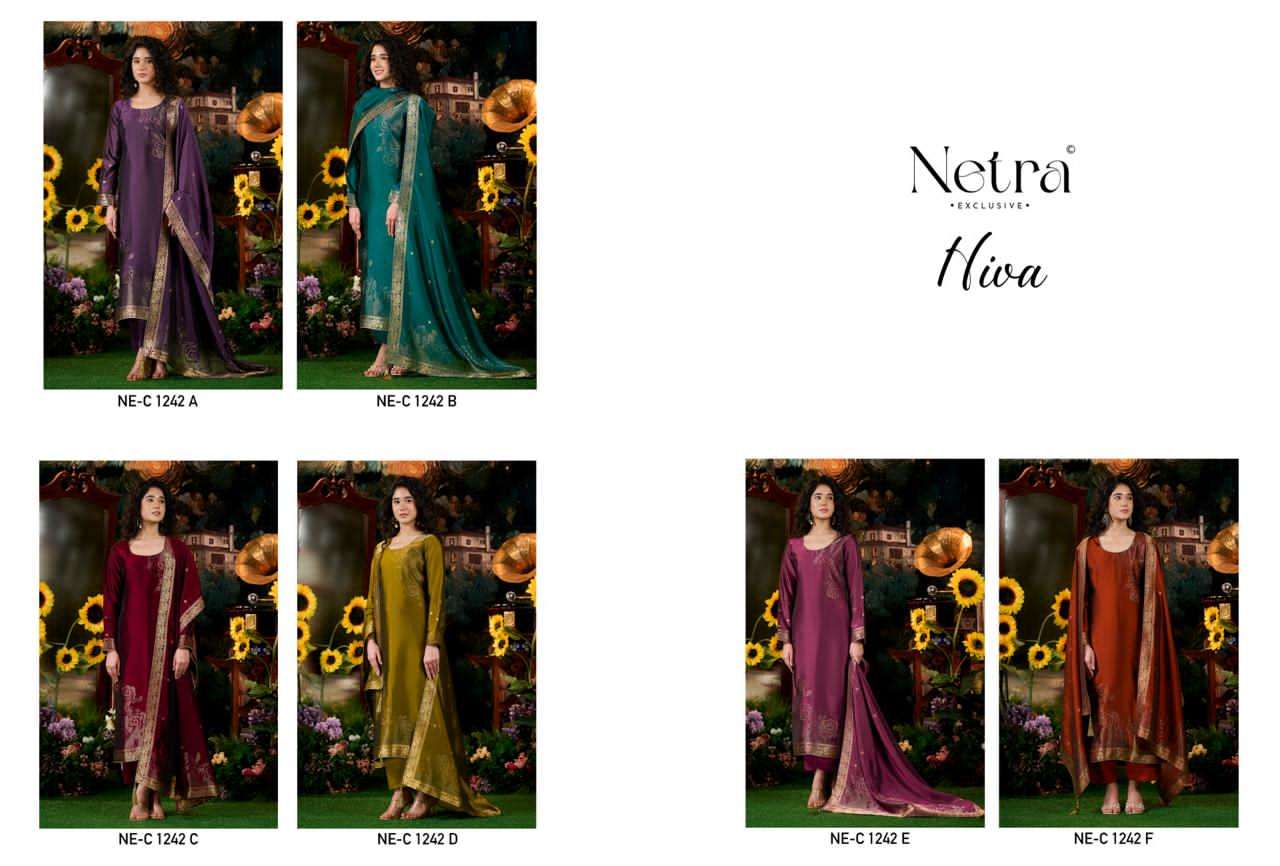 Netra Exclusive Hiva Woven Silk Jacquard Pakistani Suit