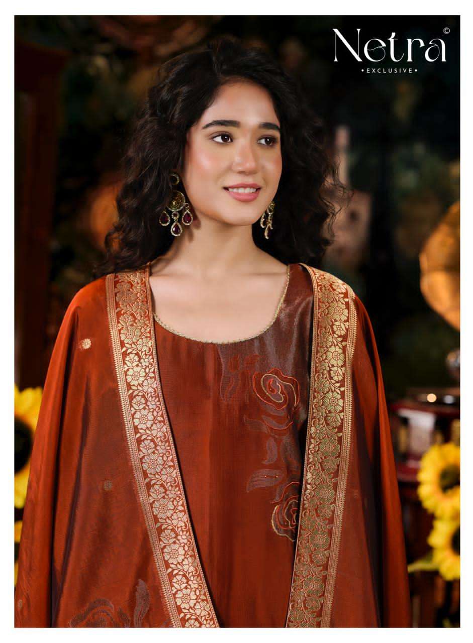 Netra Exclusive Hiva Woven Silk Jacquard Pakistani Suit