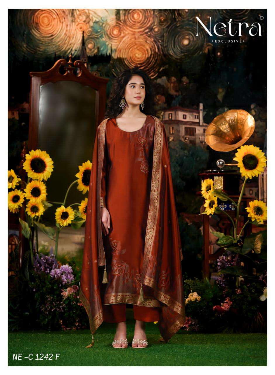 Netra Exclusive Hiva Woven Silk Jacquard Pakistani Suit