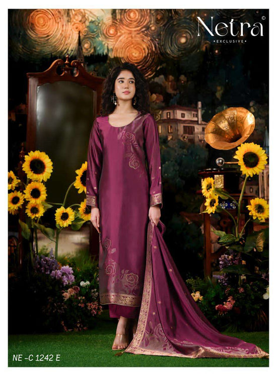 Netra Exclusive Hiva Woven Silk Jacquard Pakistani Suit