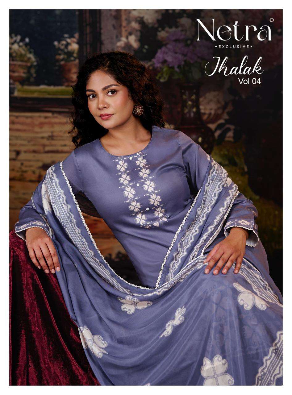 Netra Exclusive Jhalak Vol 4 Cotton Digital Print Dress Material - Amrah Wholesale