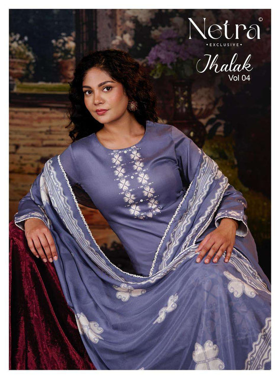 Netra Exclusive Jhalak Vol 4 Cotton Digital Print Dress Material - Amrah Wholesale