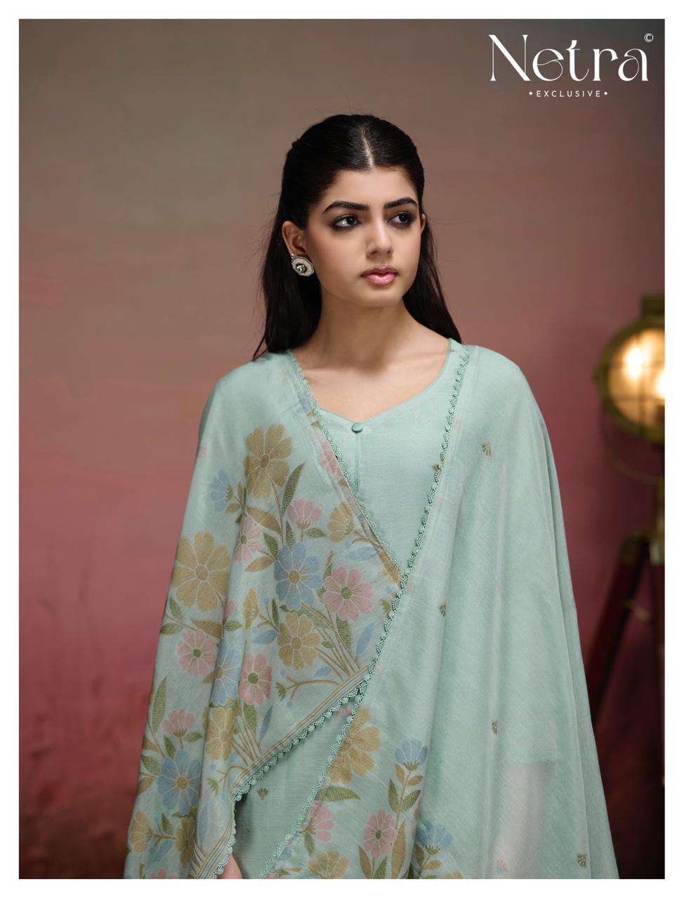 Netra Exclusive Jisha Banarasi Jamdani Dress Material - Amrah Wholesale