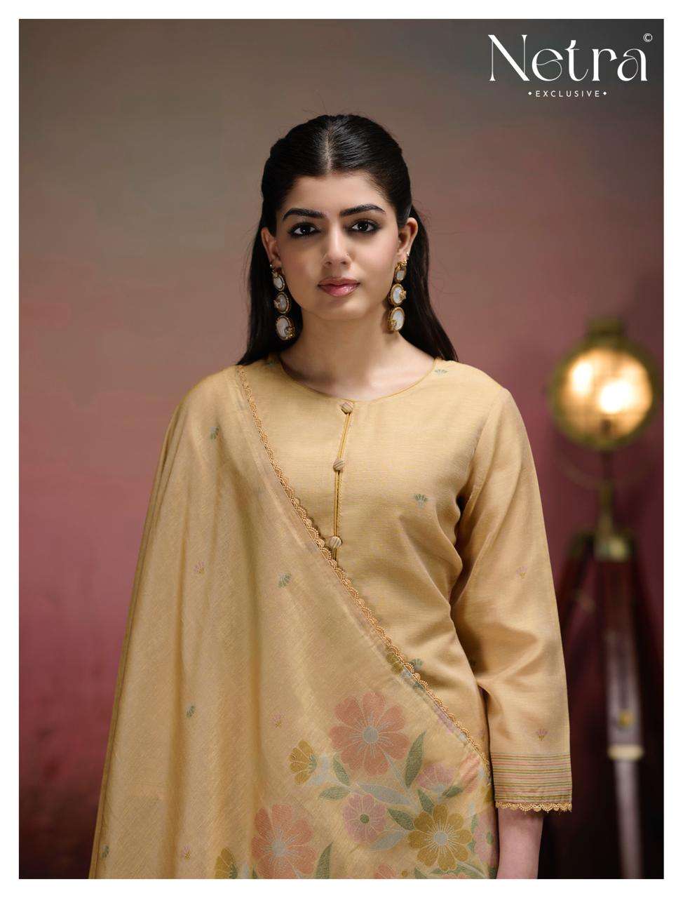 Netra Exclusive Jisha Banarasi Jamdani Dress Material - Amrah Wholesale