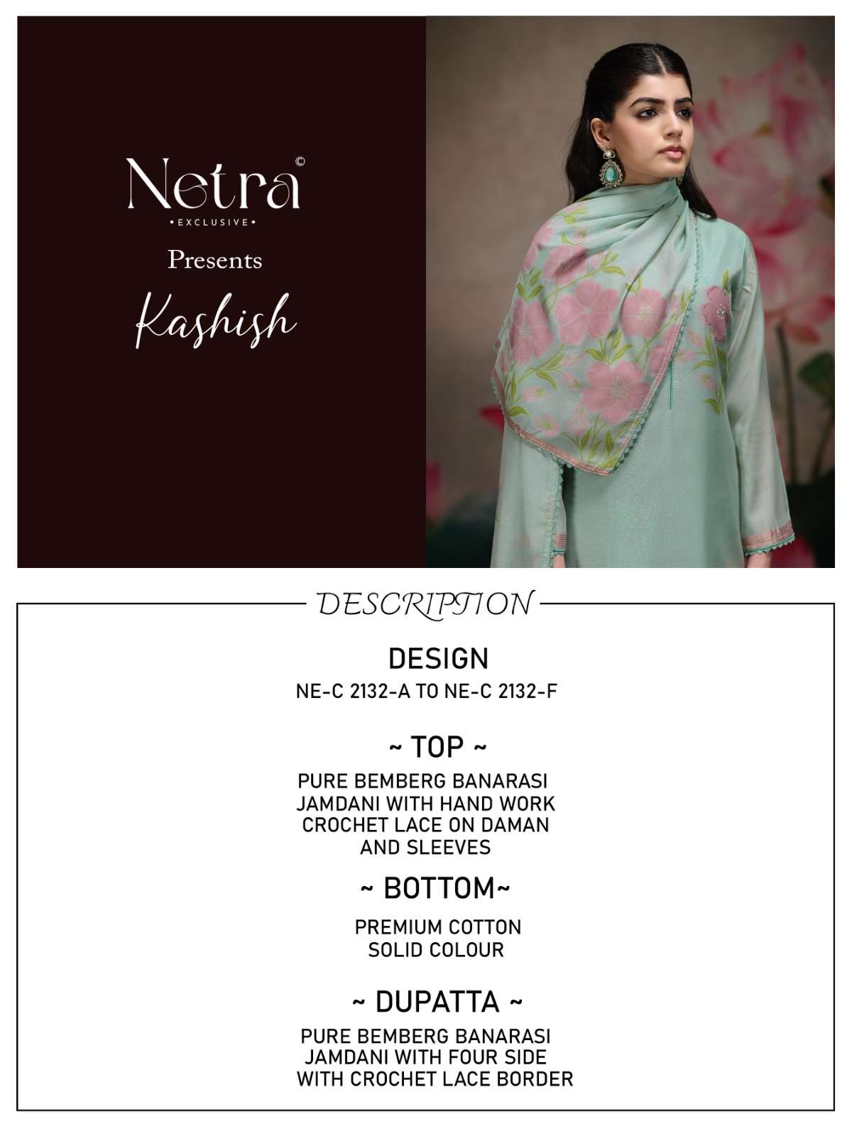 Netra Exclusive Kashish Dress Material Wholesale Catalogue - Amrah Wholesale