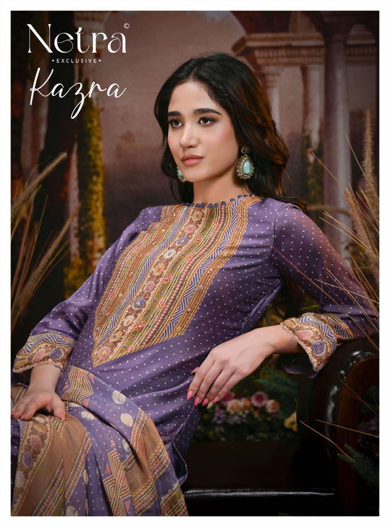 Netra Exclusive Kazra Dress Material Wholesale Catalogue - Amrah Wholesale