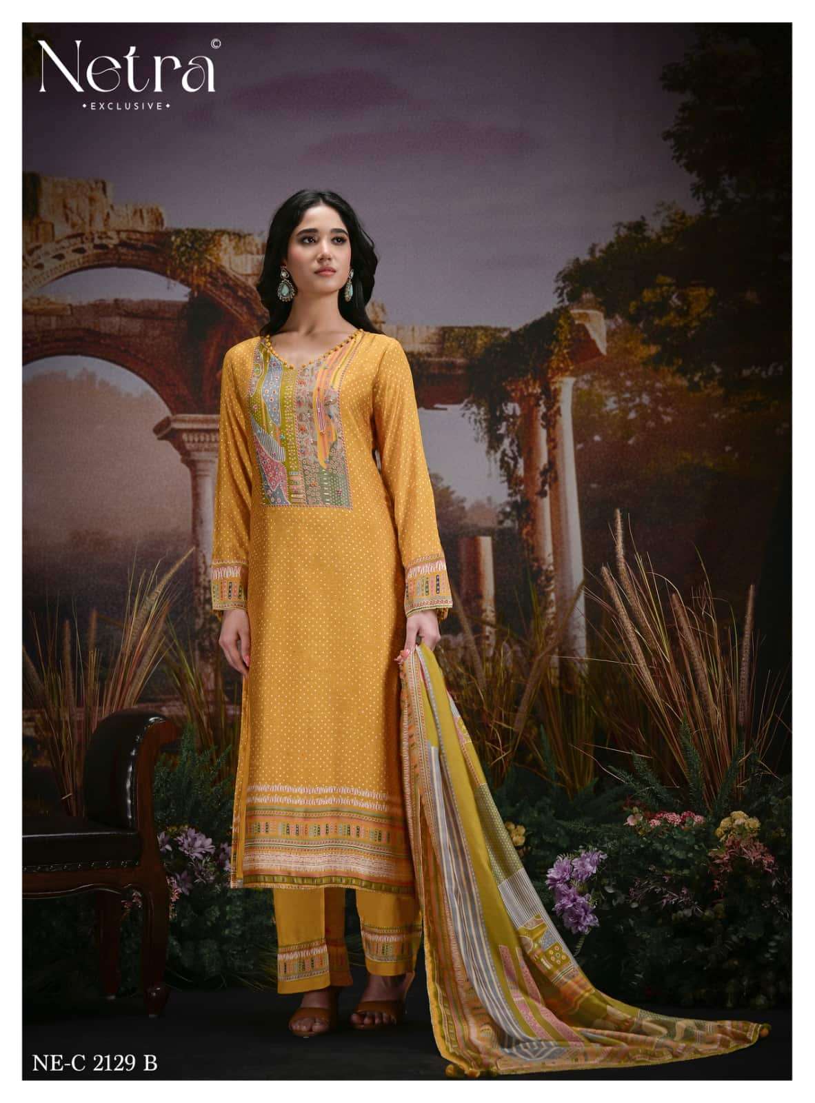 Netra Exclusive Kazra Dress Material Wholesale Catalogue - Amrah Wholesale