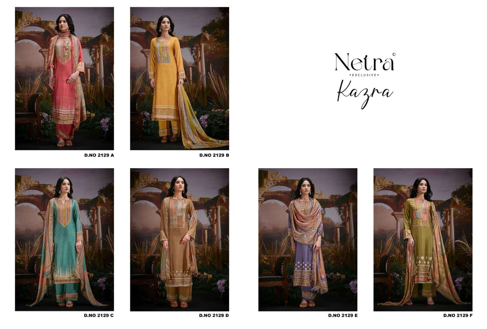 Netra Exclusive Kazra Dress Material Wholesale Catalogue - Amrah Wholesale