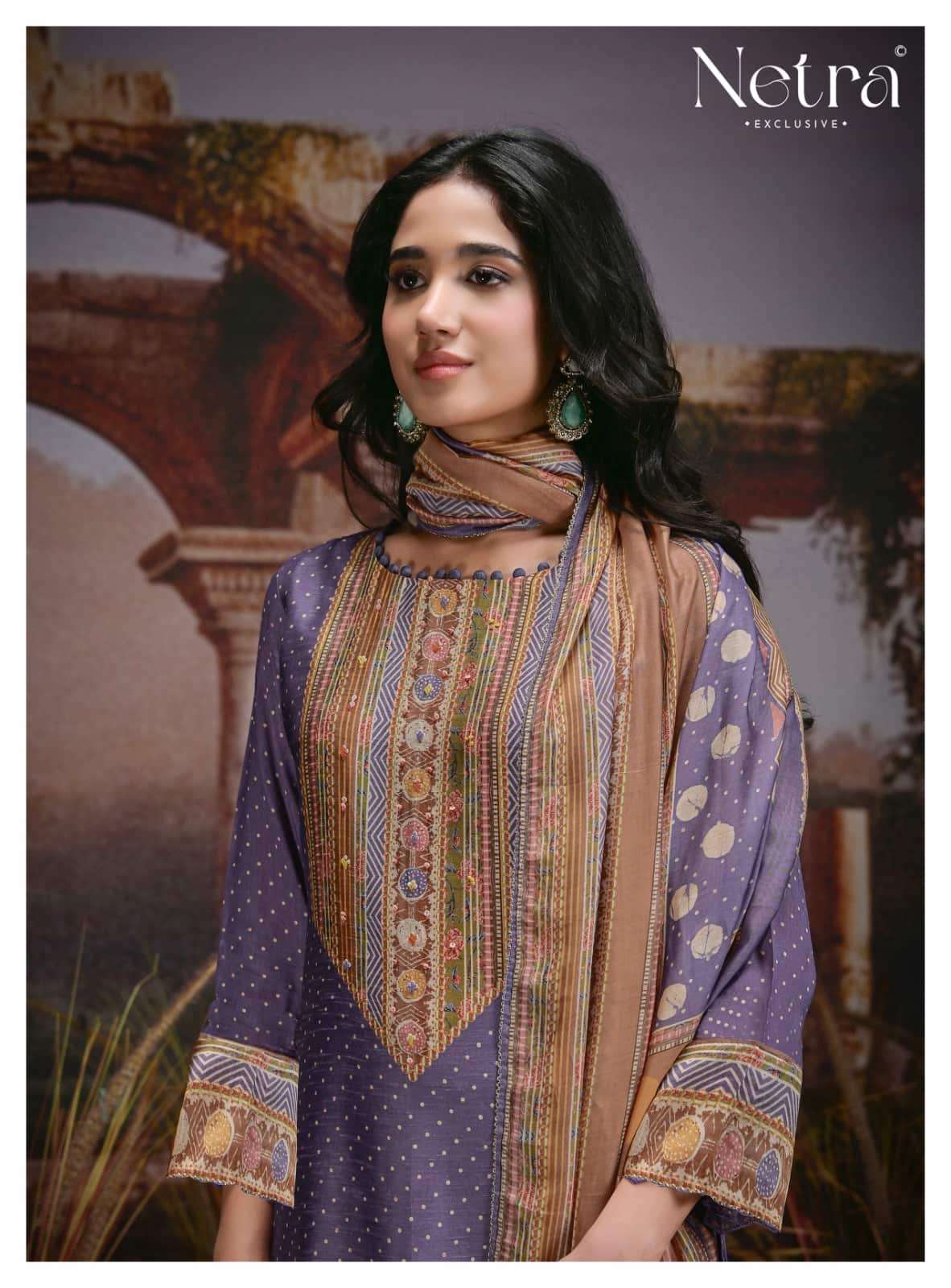 Netra Exclusive Kazra Dress Material Wholesale Catalogue