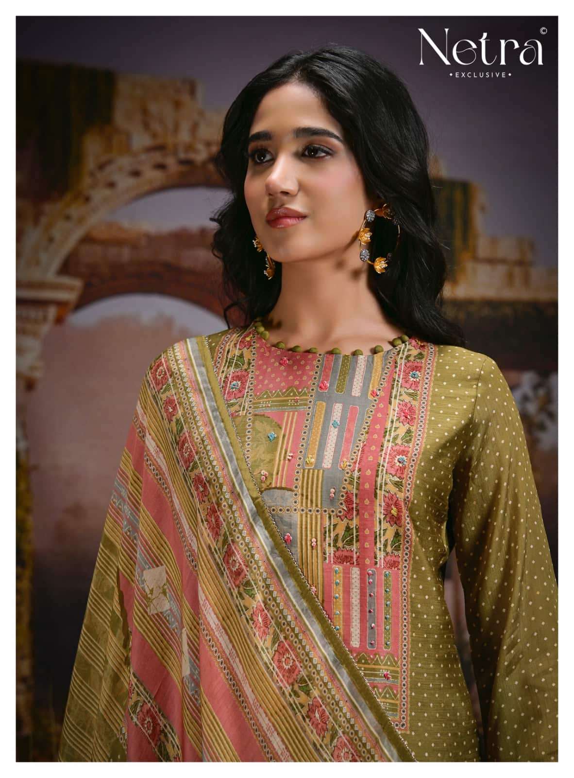 Netra Exclusive Kazra Dress Material Wholesale Catalogue - Amrah Wholesale