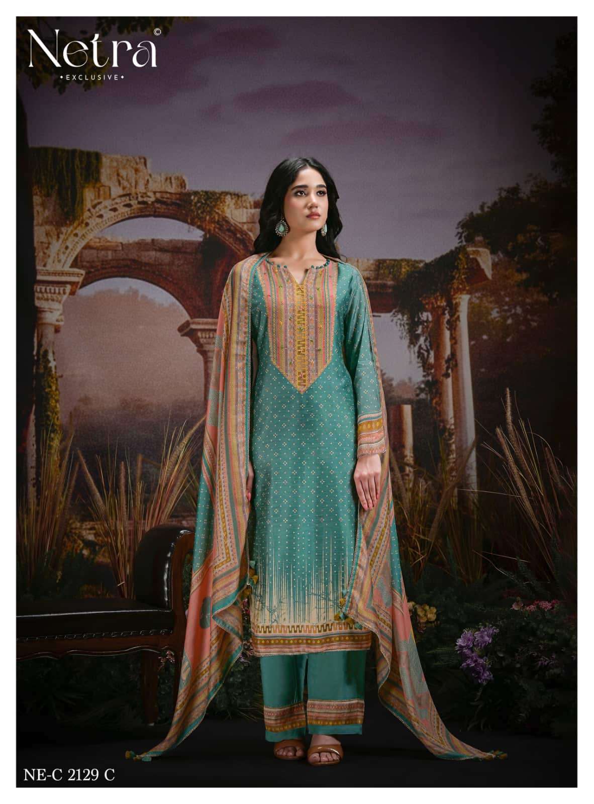 Netra Exclusive Kazra Dress Material Wholesale Catalogue - Amrah Wholesale