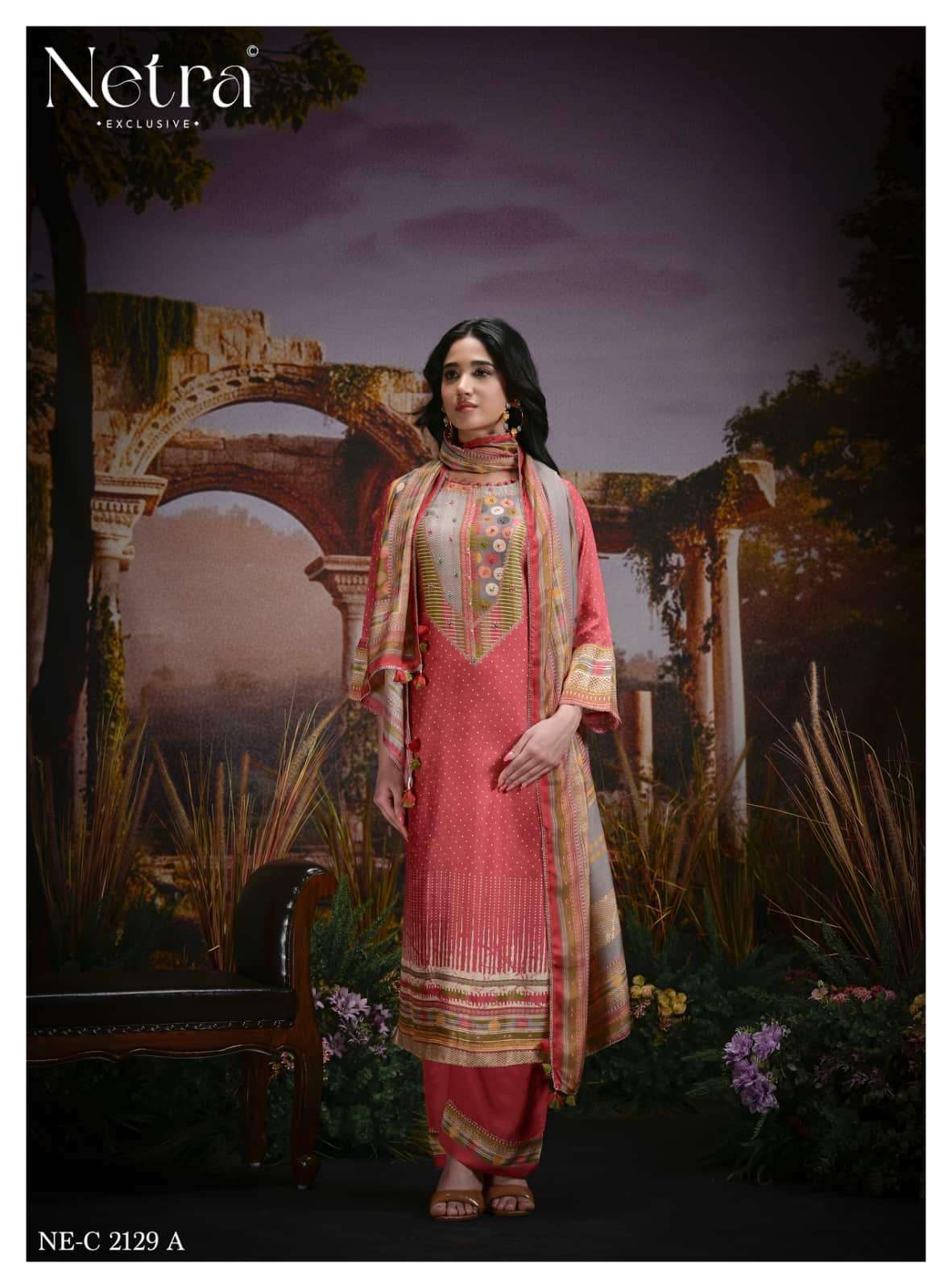 Netra Exclusive Kazra Dress Material Wholesale Catalogue