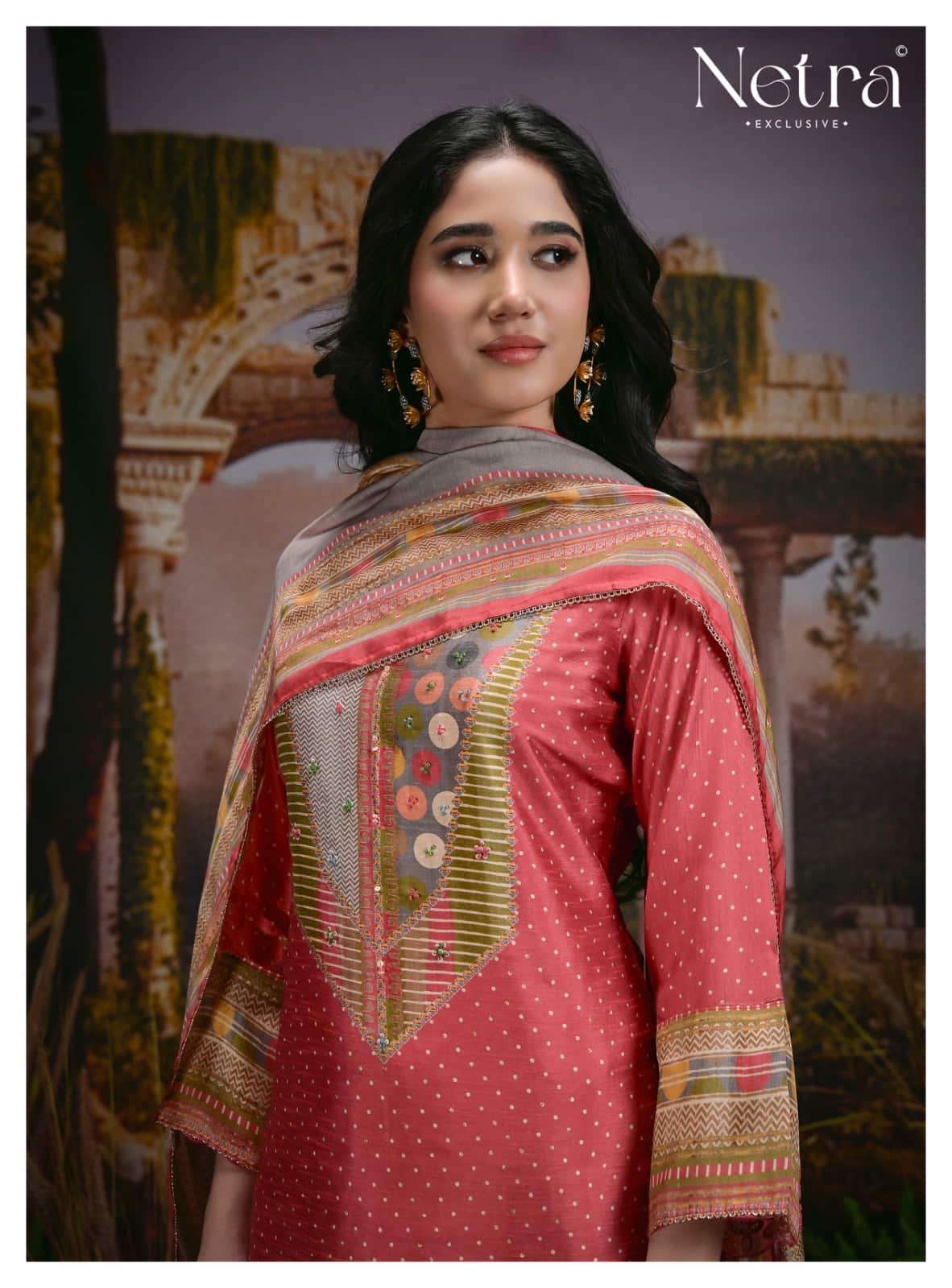 Netra Exclusive Kazra Dress Material Wholesale Catalogue