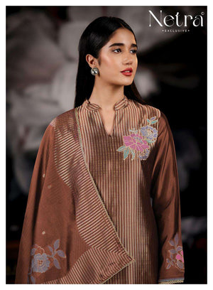Netra Exclusive Kivika Pure Woven Silk Dress Material