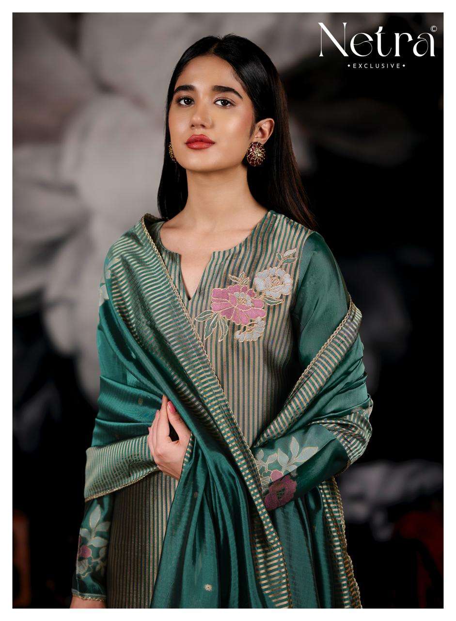 Netra Exclusive Kivika Pure Woven Silk Dress Material