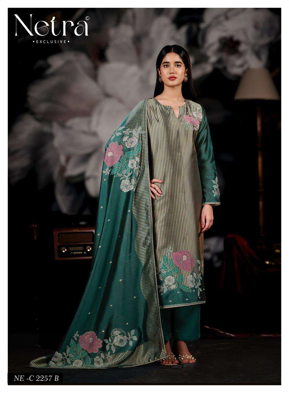 Netra Exclusive Kivika Pure Woven Silk Dress Material