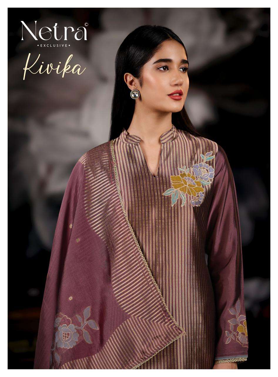 Netra Exclusive Kivika Pure Woven Silk Dress Material