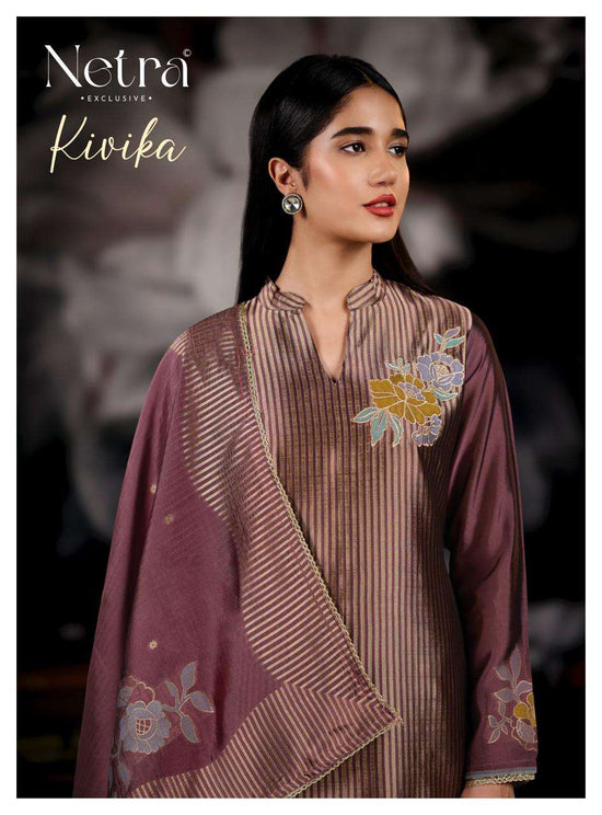 Netra Exclusive Kivika Pure Woven Silk Dress Material