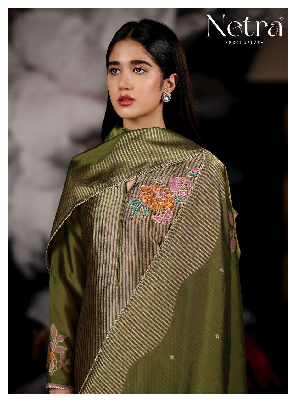 Netra Exclusive Kivika Pure Woven Silk Dress Material