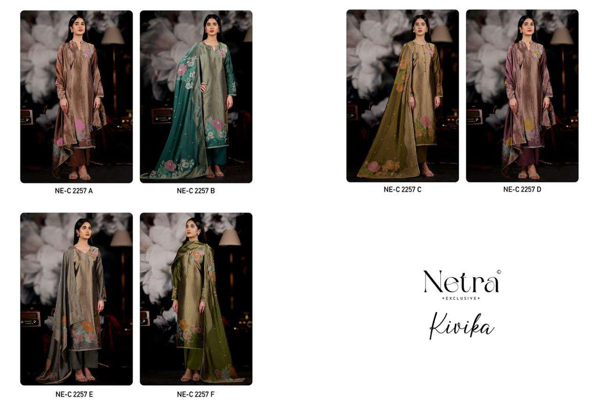 Netra Exclusive Kivika Pure Woven Silk Dress Material