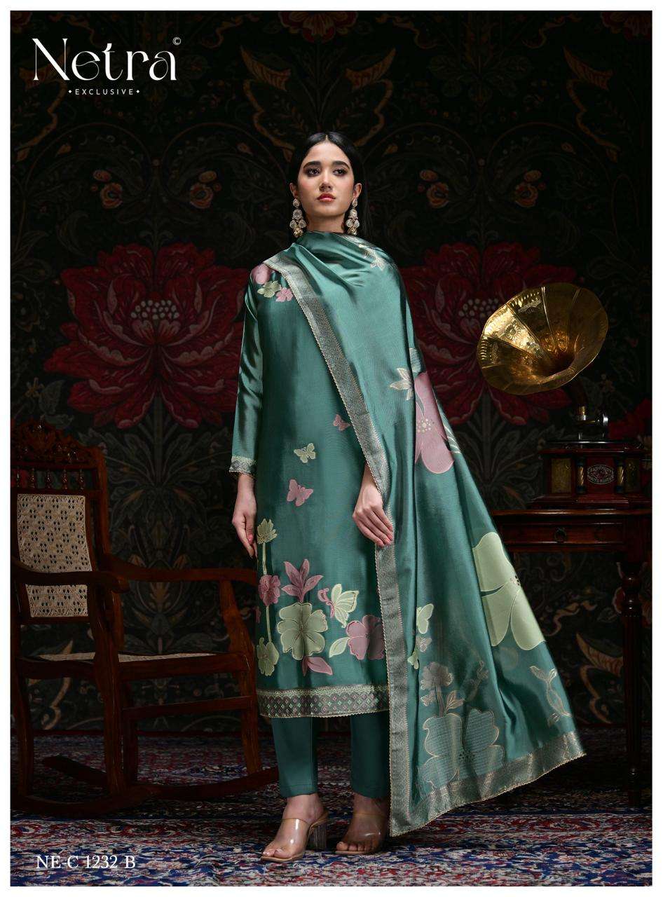 Netra Exclusive Kosh Premium Viscose Woven Silk Dress Material - Amrah Wholesale