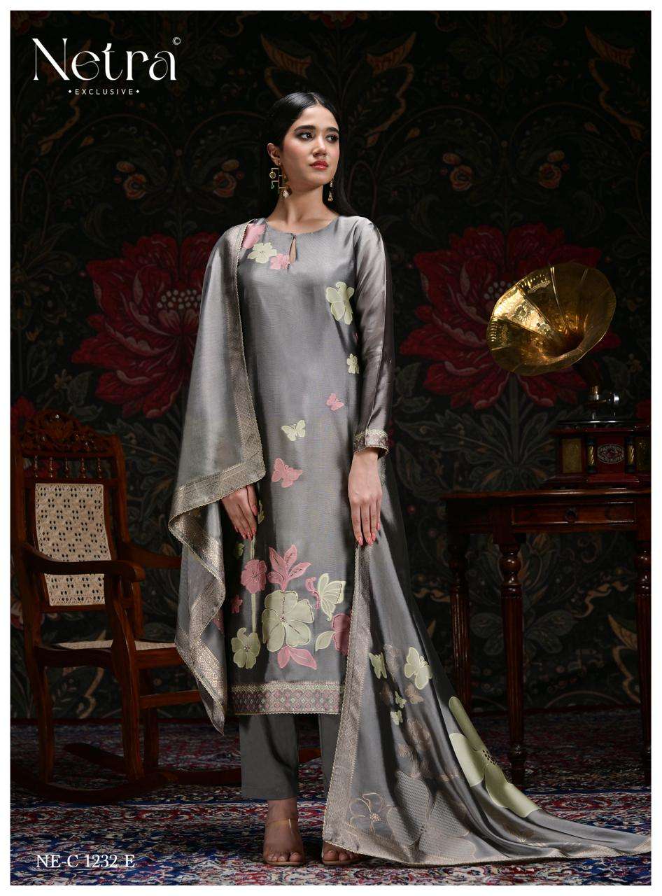Netra Exclusive Kosh Premium Viscose Woven Silk Dress Material - Amrah Wholesale