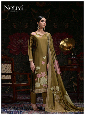 Netra Exclusive Kosh Premium Viscose Woven Silk Dress Material - Amrah Wholesale