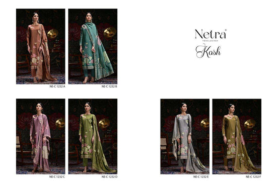 Netra Exclusive Kosh Premium Viscose Woven Silk Dress Material - Amrah Wholesale