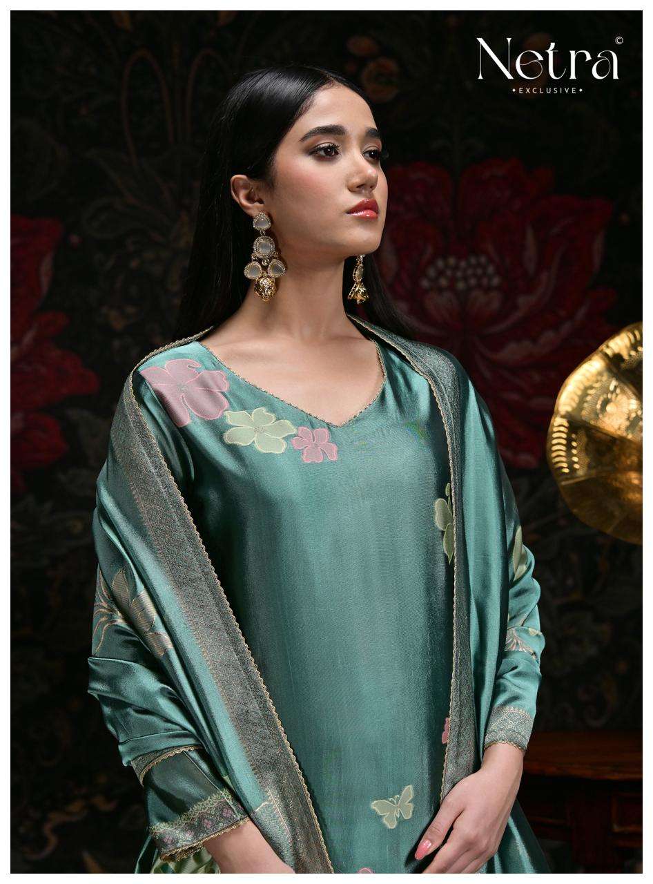 Netra Exclusive Kosh Premium Viscose Woven Silk Dress Material - Amrah Wholesale