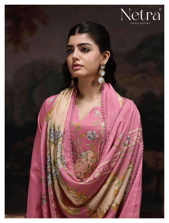 Netra Exclusive Kristi Pure Cotton Premium Dress Material Collection - Amrah Wholesale