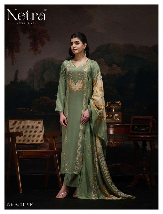 Netra Exclusive Kristi Pure Cotton Premium Dress Material Collection - Amrah Wholesale