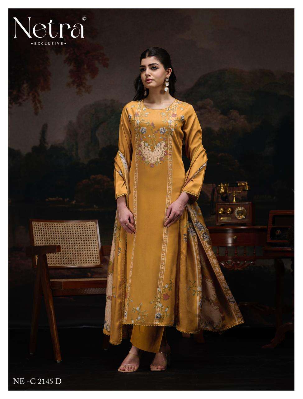 Netra Exclusive Kristi Pure Cotton Premium Dress Material Collection - Amrah Wholesale