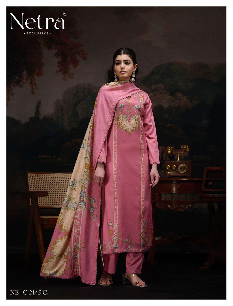 Netra Exclusive Kristi Pure Cotton Premium Dress Material Collection - Amrah Wholesale