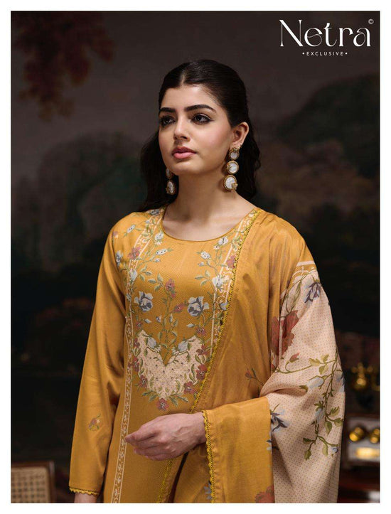 Netra Exclusive Kristi Pure Cotton Premium Dress Material Collection - Amrah Wholesale