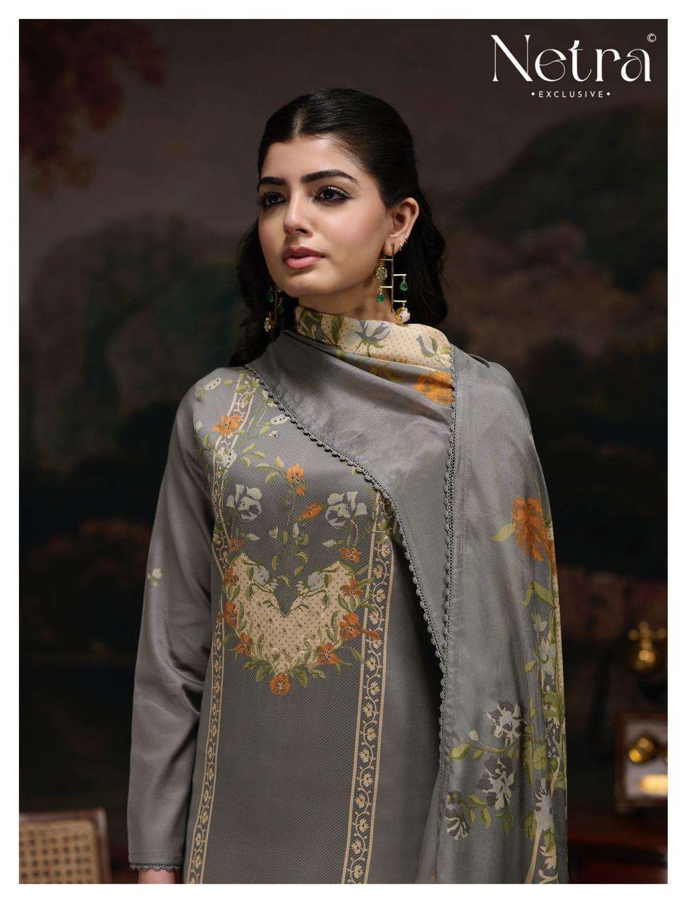 Netra Exclusive Kristi Pure Cotton Premium Dress Material Collection - Amrah Wholesale