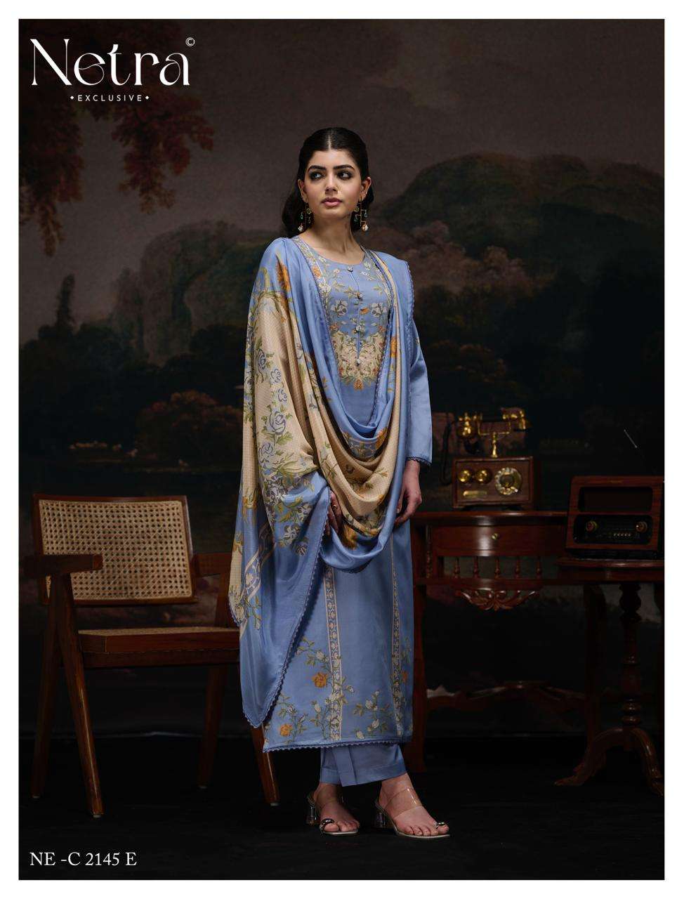Netra Exclusive Kristi Pure Cotton Premium Dress Material Collection - Amrah Wholesale