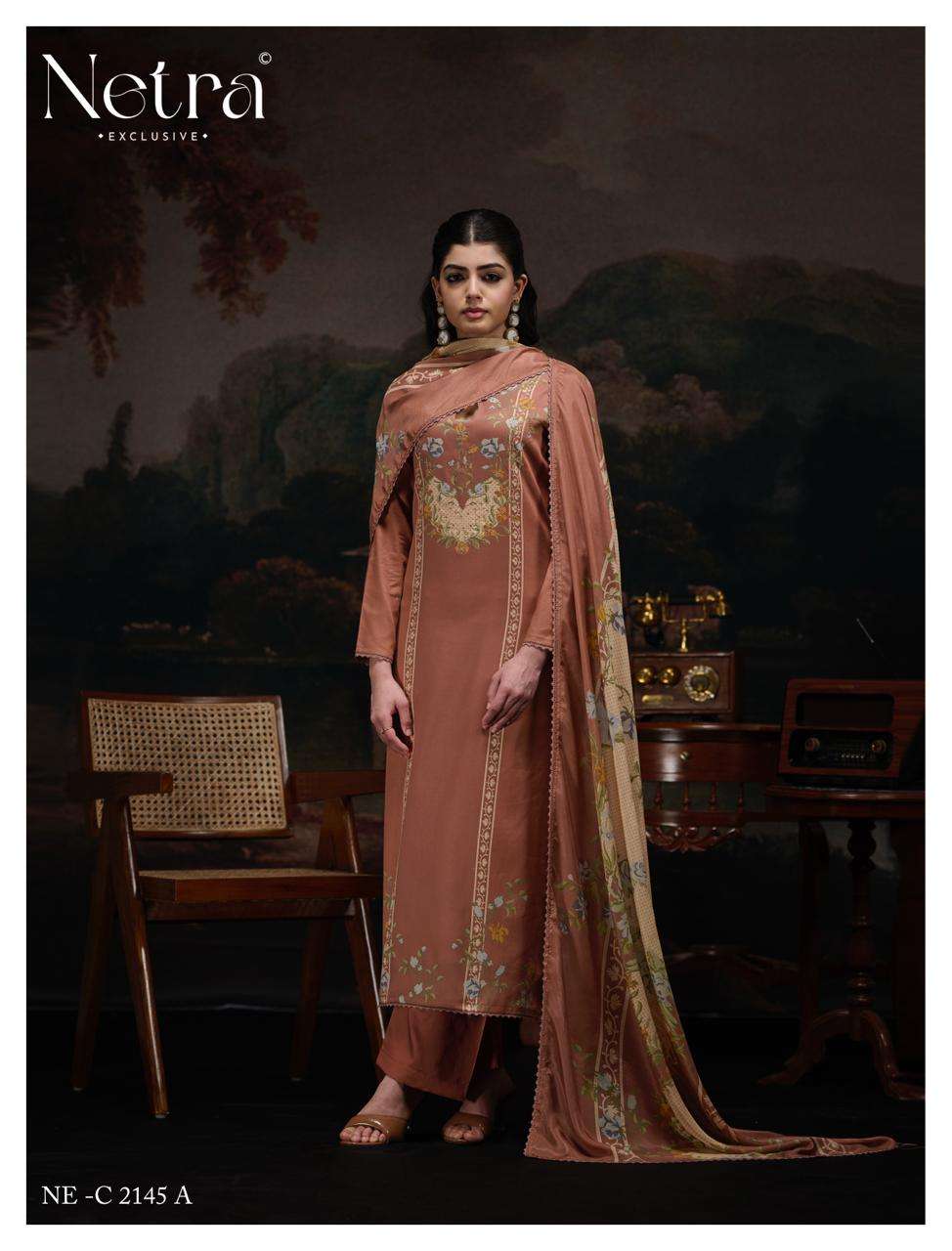 Netra Exclusive Kristi Pure Cotton Premium Dress Material Collection - Amrah Wholesale