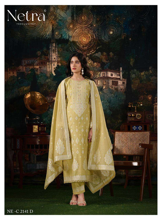 Netra Exclusive Kudi Premium Jamdani Weaving Dress Material - Amrah Wholesale