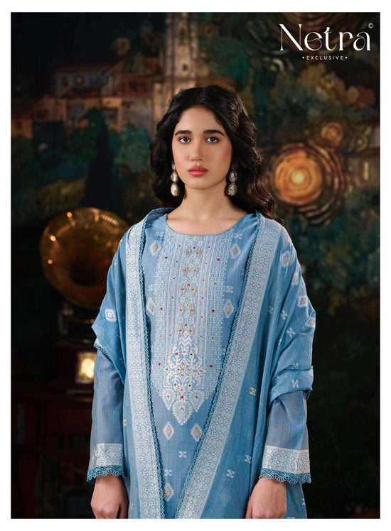 Netra Exclusive Kudi Premium Jamdani Weaving Dress Material - Amrah Wholesale