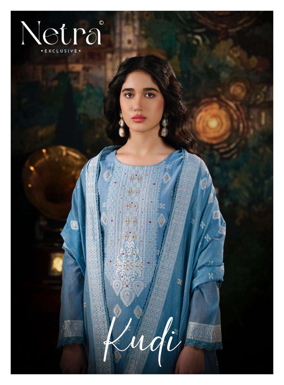 Netra Exclusive Kudi Premium Jamdani Weaving Dress Material - Amrah Wholesale