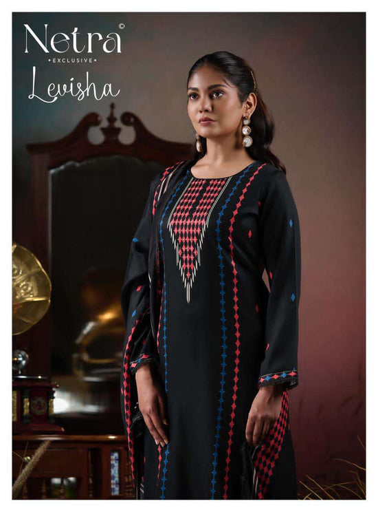 Netra Exclusive Levisha Pure Cotton Digital Printed Dress Material