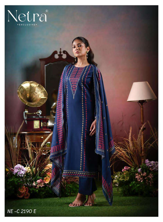 Netra Exclusive Levisha Pure Cotton Digital Printed Dress Material