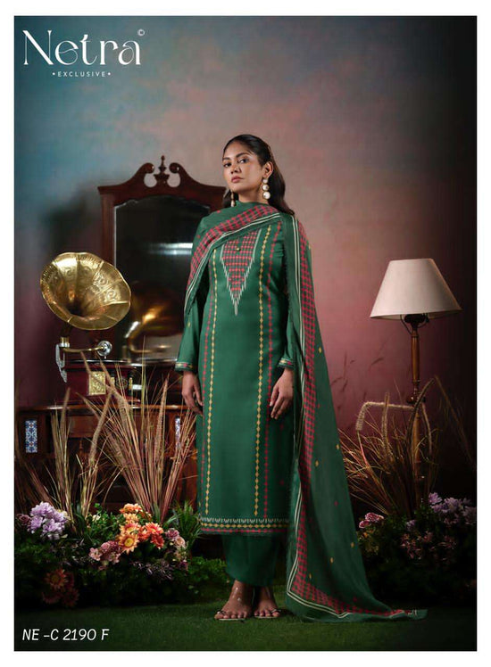 Netra Exclusive Levisha Pure Cotton Digital Printed Dress Material