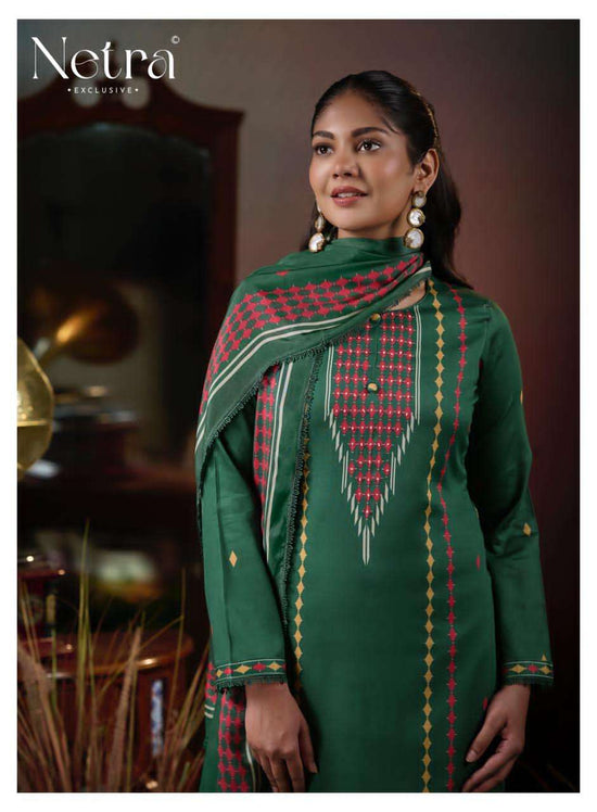 Netra Exclusive Levisha Pure Cotton Digital Printed Dress Material