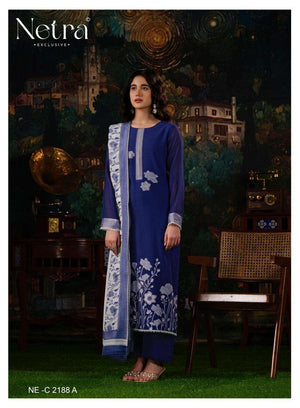 Netra Exclusive Lishika Premium Bemberg Jamdani Dress Material - Amrah Wholesale