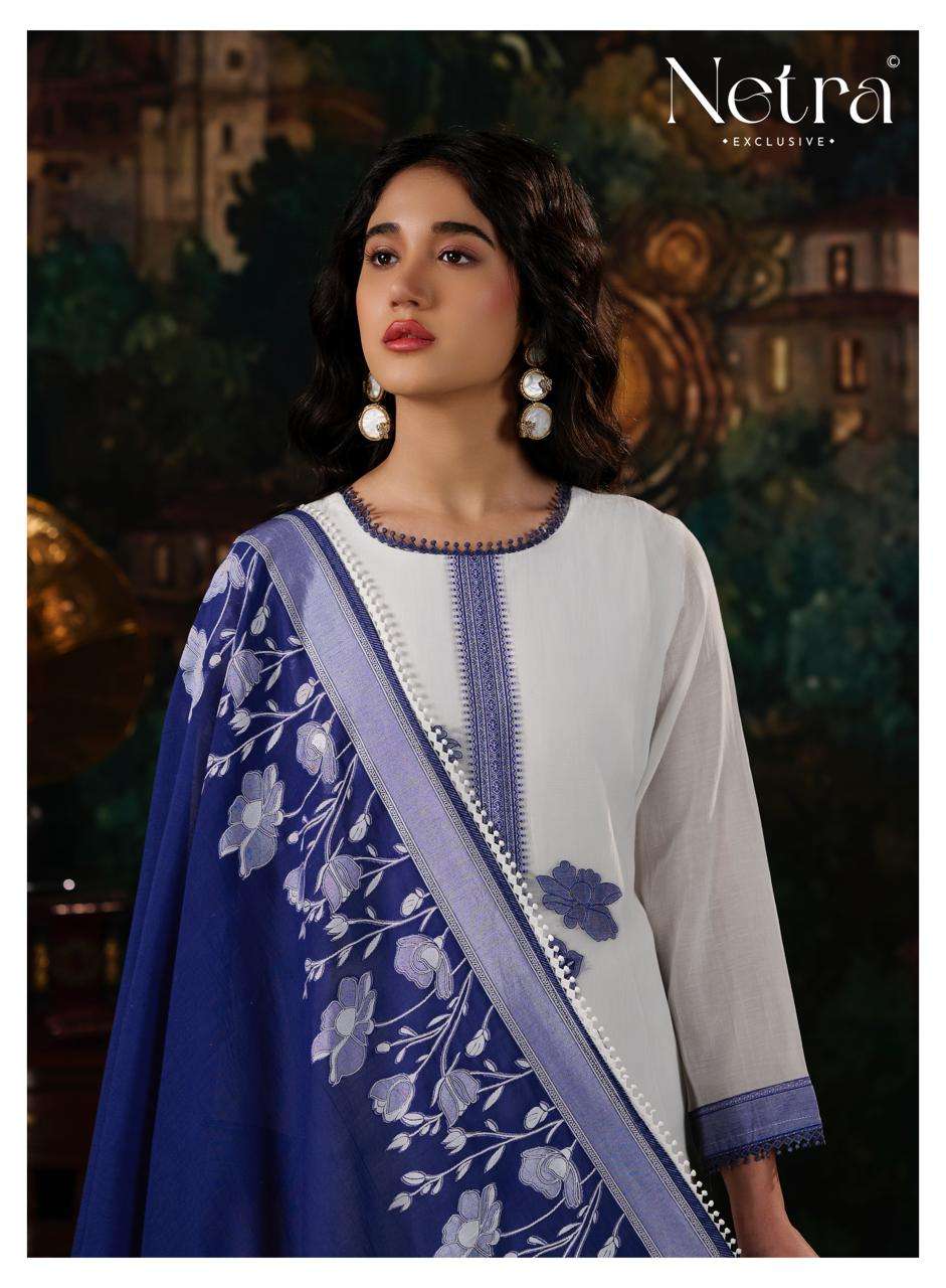 Netra Exclusive Lishika Premium Bemberg Jamdani Dress Material - Amrah Wholesale