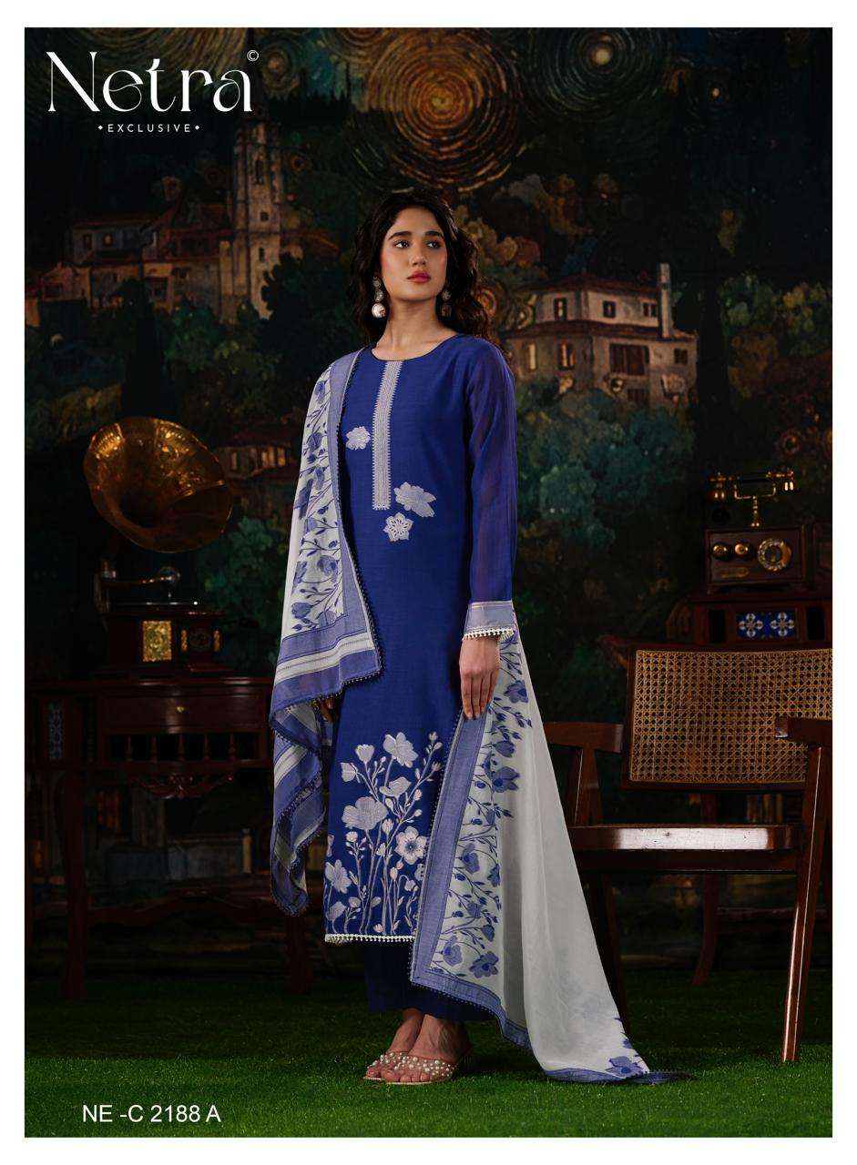Netra Exclusive Lishika Premium Bemberg Jamdani Dress Material - Amrah Wholesale
